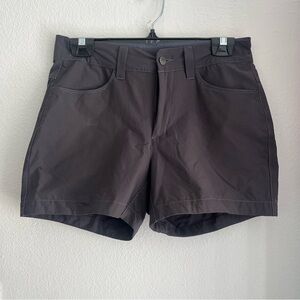 Rab Womens Capstone Dark Gray Shorts Womens Size Small Hiking Athletic Stretch